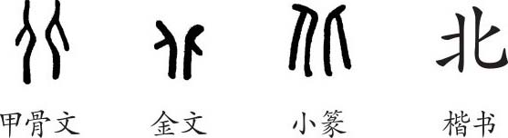 北字義北字的字形演變說文解字北